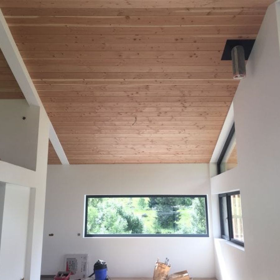 Plafond lambris douglas