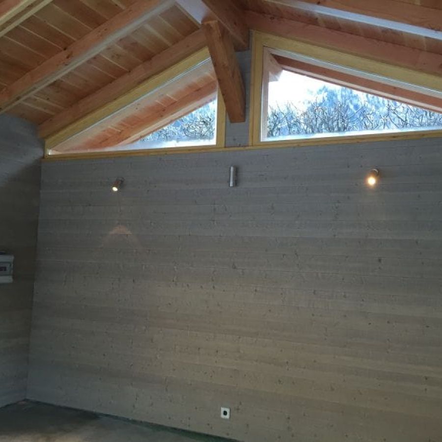 Intérieur lambris hydrofuge gris poivre